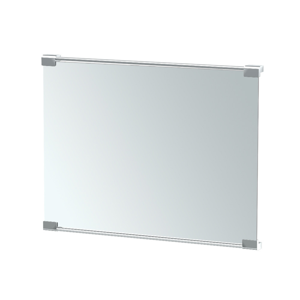 Decor 22x30" Fixed Mount Rectangular Mirror in Chrome